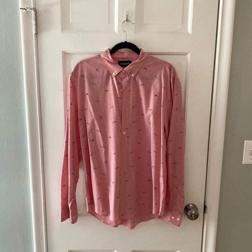 Bonobos Casual Button Down Shirt- Shark Print
